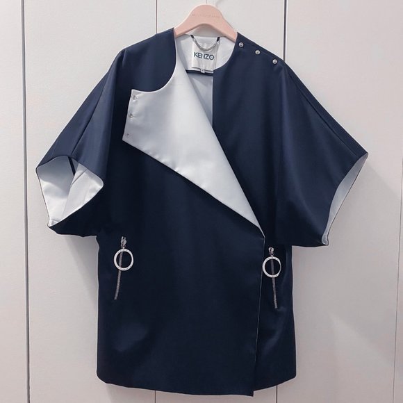 *SOLD* Kenzo navy kimono oversized coat runway piece - Picture 1 of 11
